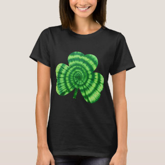 Green Tie Dye Shamrock Irish Hippie St Patricks Da T-Shirt