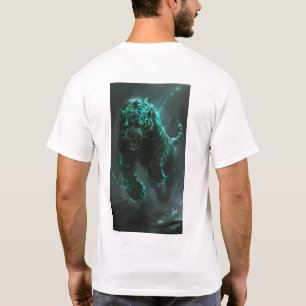 Green Tiger Graphic Print T-Shirt - Animal Lovers