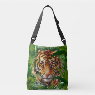 Green Tiger - Jungle Nature Wildlife Crossbody Bag