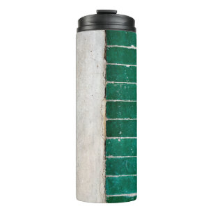 Green tiled pavement thermal tumbler