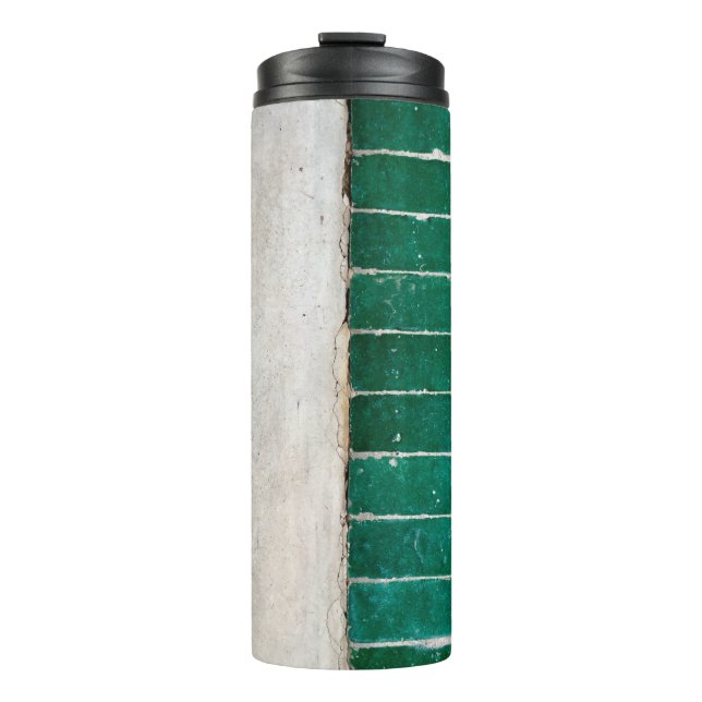 Green tiled pavement thermal tumbler (Front)