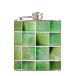 Green tiles hip flask