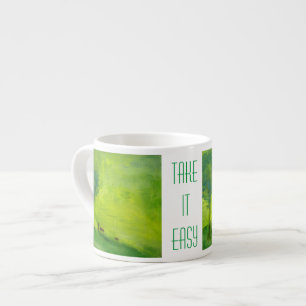 Green time for relax espresso cup