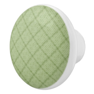 Green Tiny Diamond Pattern Ceramic Knob