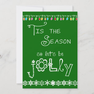 Green Tis the Season Holiday Party Invitation