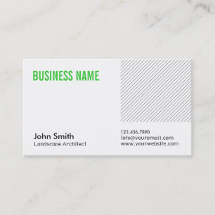 Green Title Landscape Architect Business Card