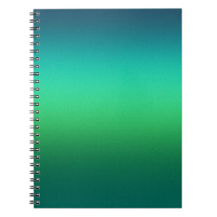 Green to Teal Gradient Spiral Notebook Modern Mini