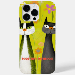 Green "Together, We Bloom" Cats Case-Mate iPhone 14 Pro Max Case