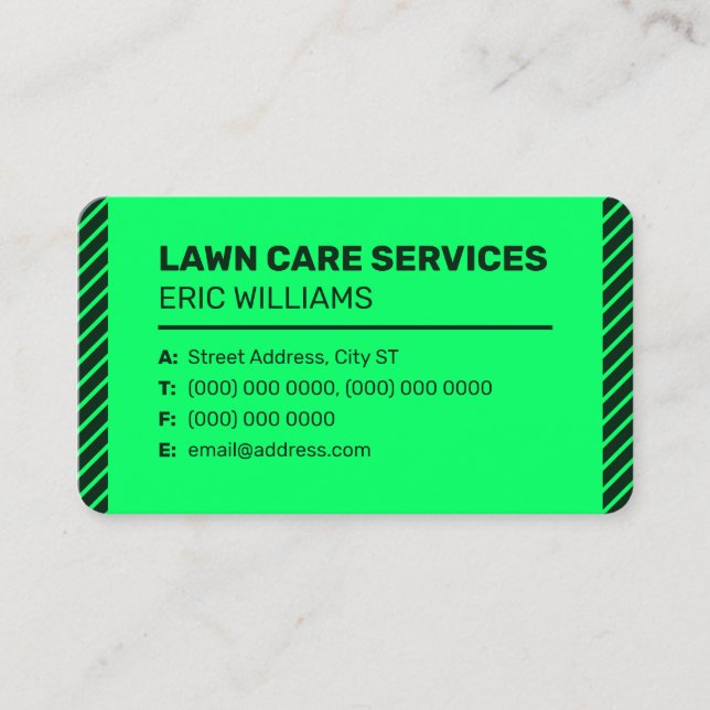 Green tone minimalist modern  business card (Front)