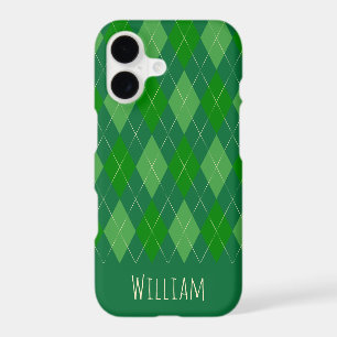 Green Tones Argyle Pattern iPhone 7/8 Case
