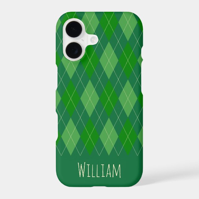 Green Tones Argyle Pattern iPhone 7/8 Case (Back)