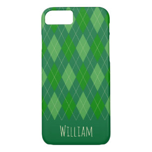 Green Tones Argyle Pattern iPhone 7/8 Case