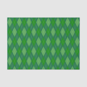 Green Tones Argyle Pattern Tissue Paper