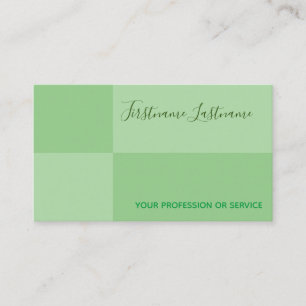 Green tones rectangular fresh lime calligraphy business card