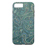 Green Tones Vintage Ornate Paisley Pattern