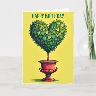 Green Topiary Birthday Card
