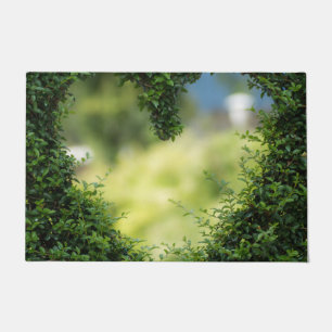 Green Topiary Heart Doormat