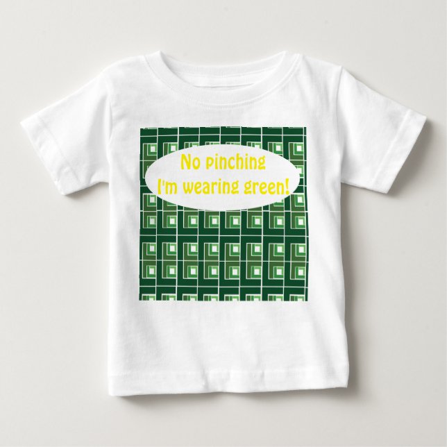 Green Topsy Turvy  Baby T-Shirt (Front)