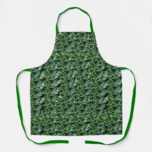 Green Tora Leaves Botanical  Apron (Front)