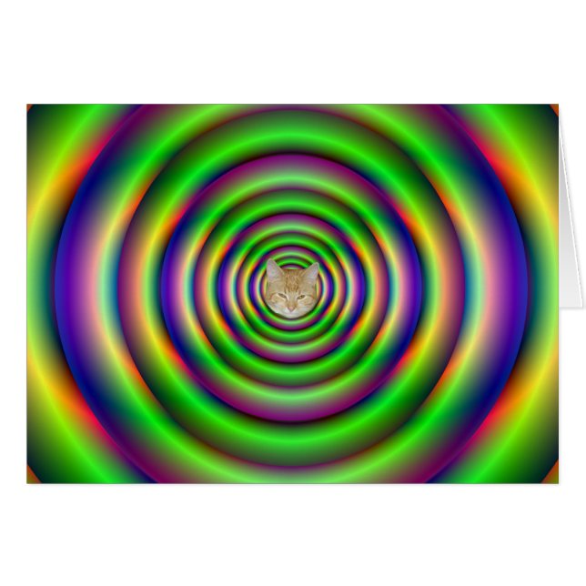Green Torus Tunnel  Card + cat (Front Horizontal)