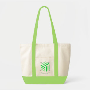 Green Tote Bag Beekeeping Logo and Custom Text