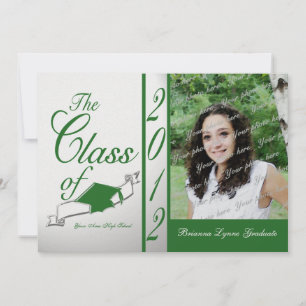 Green Touch of Class Graduation 2012 Invitation