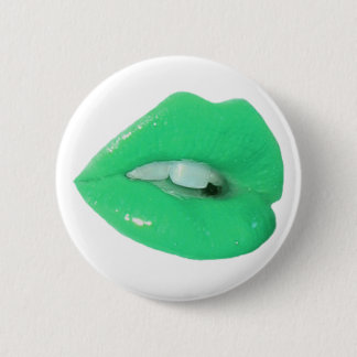 Green Toxic Kiss 6 Cm Round Badge