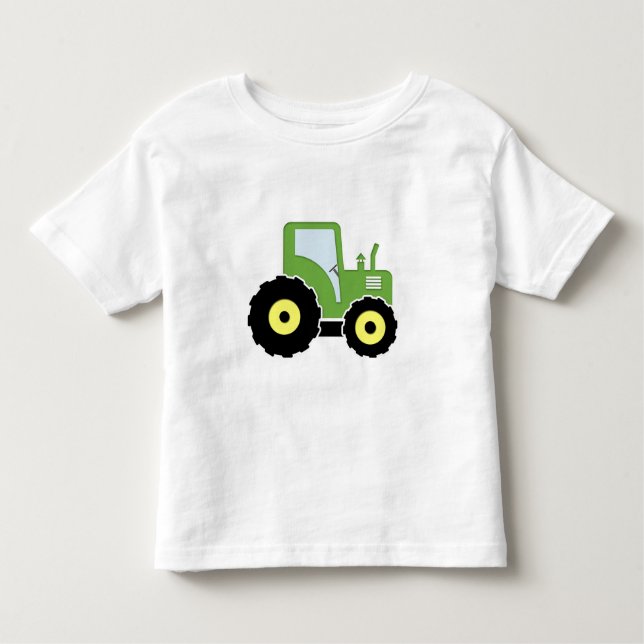Green toy tractor toddler T-Shirt (Front)