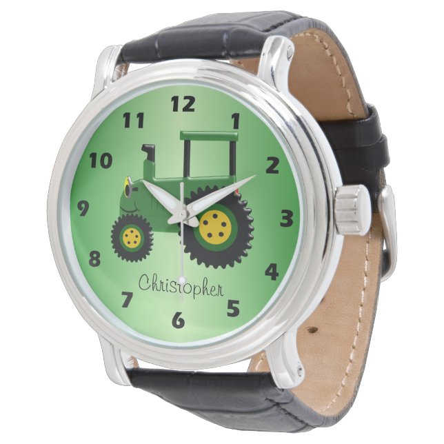 Green Tractor Design Watch (Angled)
