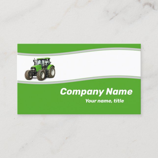 Green Tractor - Farm Supply Business Card (Front)
