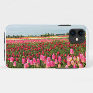 Green Tractor in Tulip Field, Oregon iPhone 11 Case