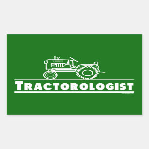 Green Tractor Ologist Rectangular Sticker