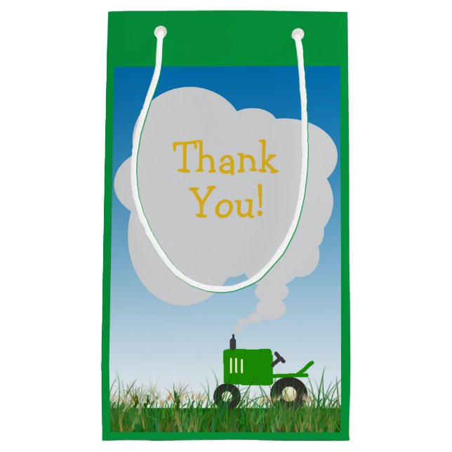 Green Tractor Party Bag (Front)
