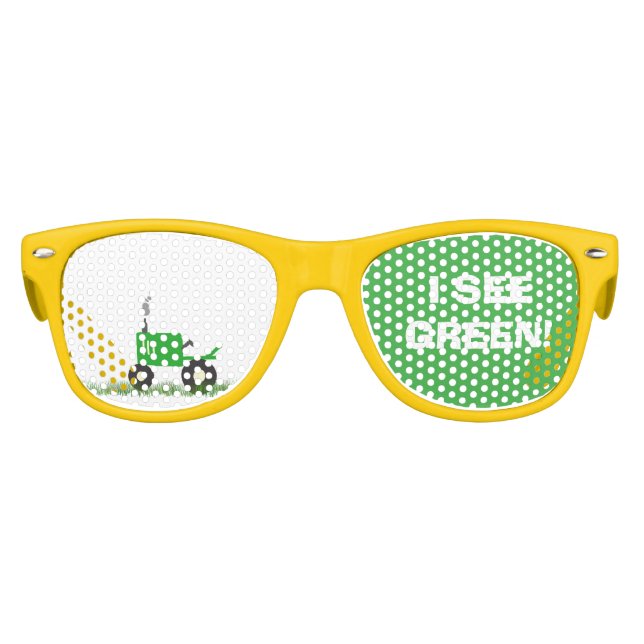 Green Tractor Party Shades (Front)
