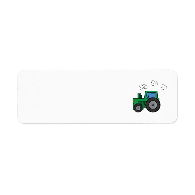 Green Tractor Return Address Label (Front)