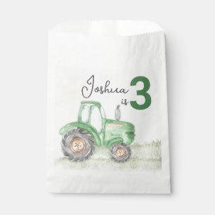 Green Tractor Theme Party Favour Paper Bags. Bag