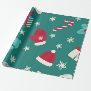 Green Traditional Christmas Wrapping Paper