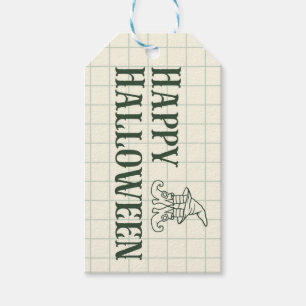 Green Traditional Witch Vintage Tags