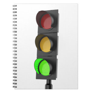Green traffic light notebook