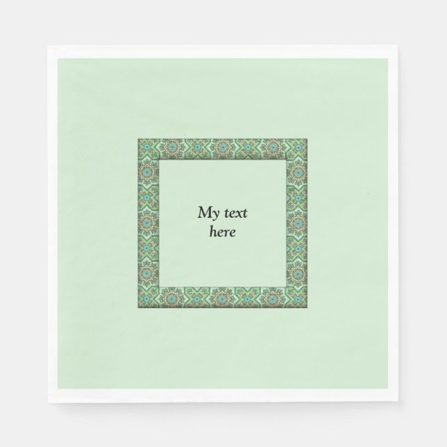 Green Tranquillity TEMPLATE Napkin (Front)