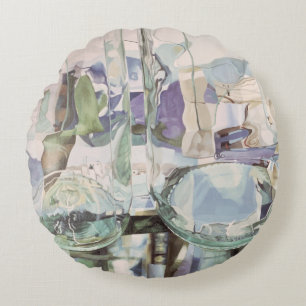 Green Transparency Round Cushion