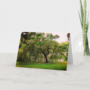 Green tree card