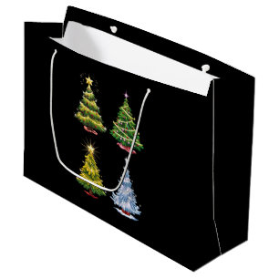 Green Tree Christmas Holiday Winter Large Gift Bag