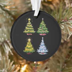 Green Tree Christmas Holiday Winter Ornament