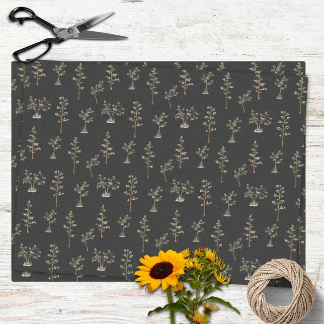 Green Tree Forest Pattern Tissue Paper (In situ)