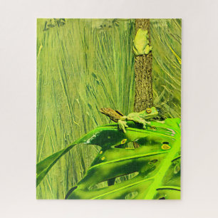 Green Tree Frog Australian frog Jigsaw Puzzle