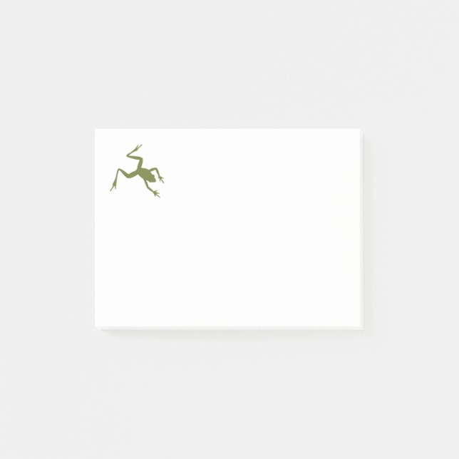 Green Tree Frog Illustration Post-it Notes (Front)