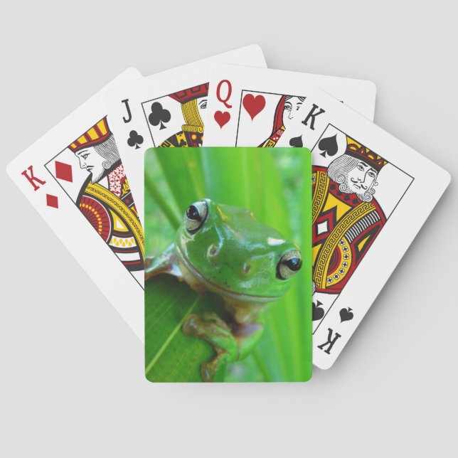 Green Tree Frog Playing Cards (Back)
