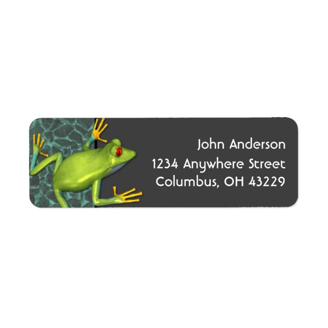 Green Tree Frog Return Address Labels (Front)
