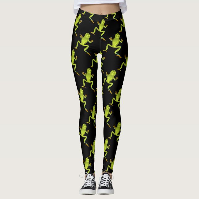 Green Tree Frogs Leggings (Front)